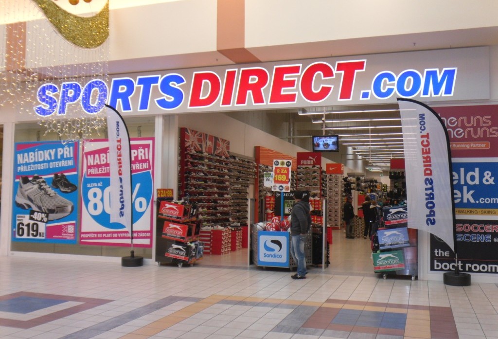 Sports Direct v Karlových Varech.