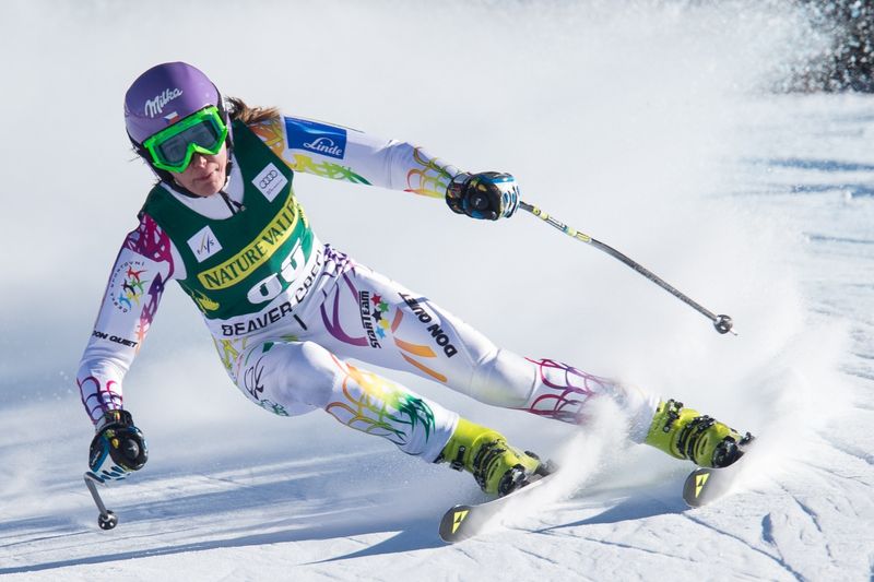 Lyžařka Šárka Strachová.