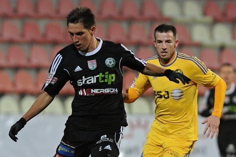 Lukáš Stratil (vlevo) z Příbrami a Tomáš Marek z Jihlavy.