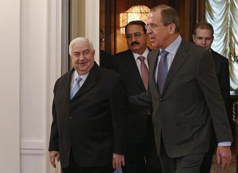 Lavrov a Mualim, ministři zahraničí Ruska a Sýrie.