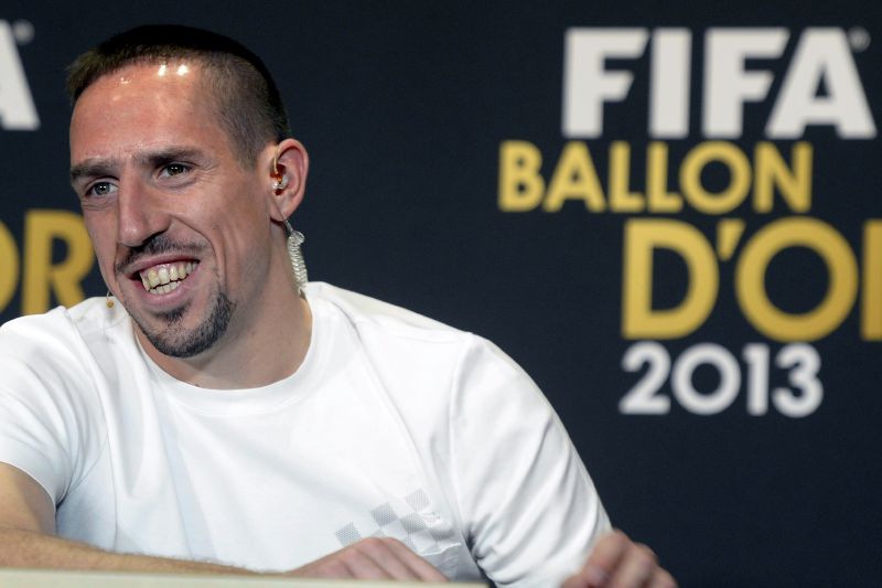 Francouzský fotbalista Franck Ribéry na vyhlášení nejlepšího fotbalisty světa.