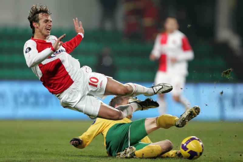 Marek Jarolím (vpravo) ještě v době, kdy hrál za Slavii.