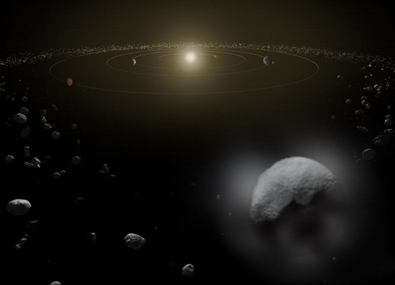 Planetka Ceres v představě umělce.