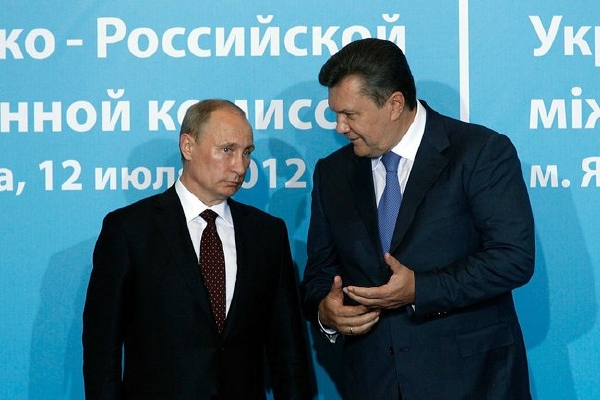 Prezidenti Ruska a Ukrajiny, Putin a Janukovyč.