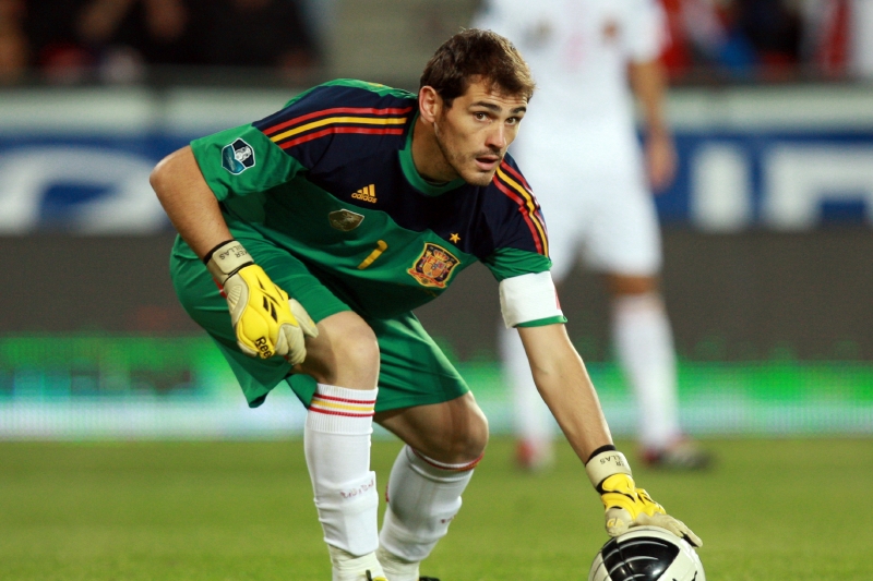 Iker Casillas v dresu španělské reprezentace.