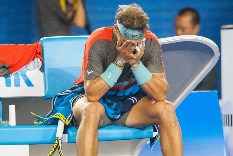 Zklamaný Rafael Nadal.