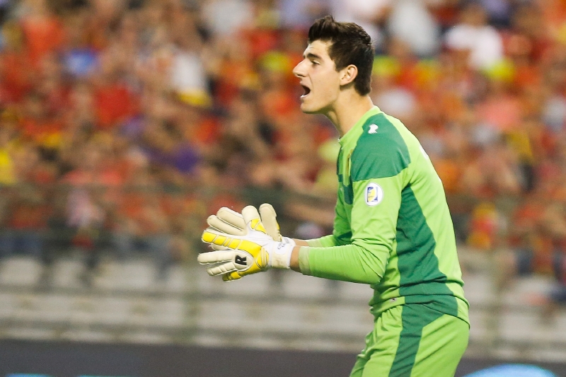 Thibaut Courtois v dresu belgické reprezentace.