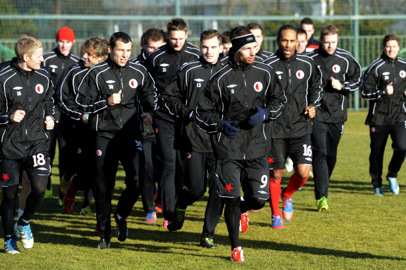 Hráči Slavie jsou v plné přípravě na jarní sezonu.
