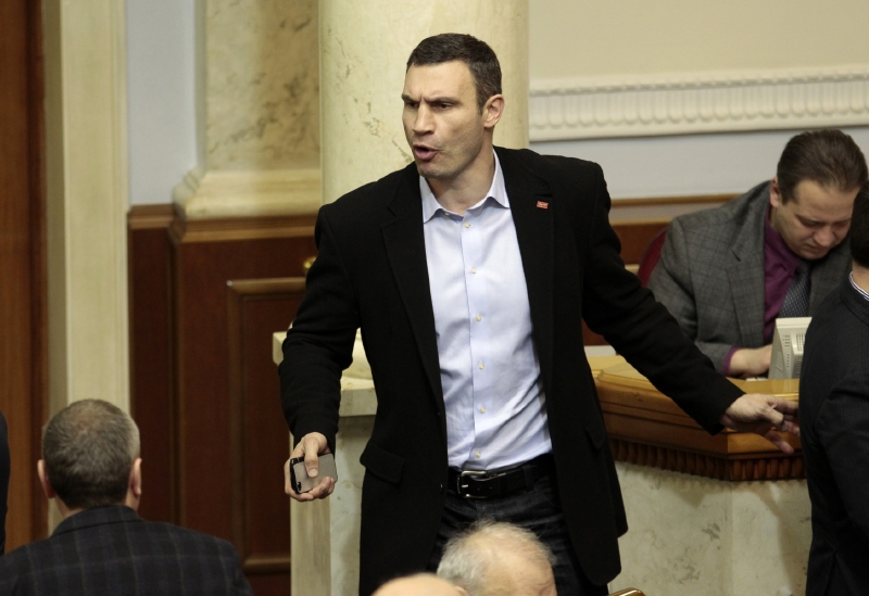 Opoziční lídr Vitalij Kličko. Opoziční lídr Vitalij Kličko.