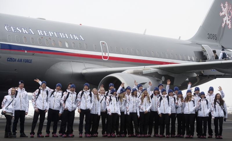 Část české olympijské výpravy.