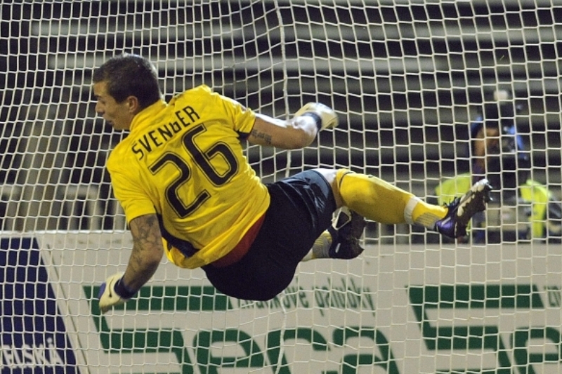 Brankář Milan Švenger.