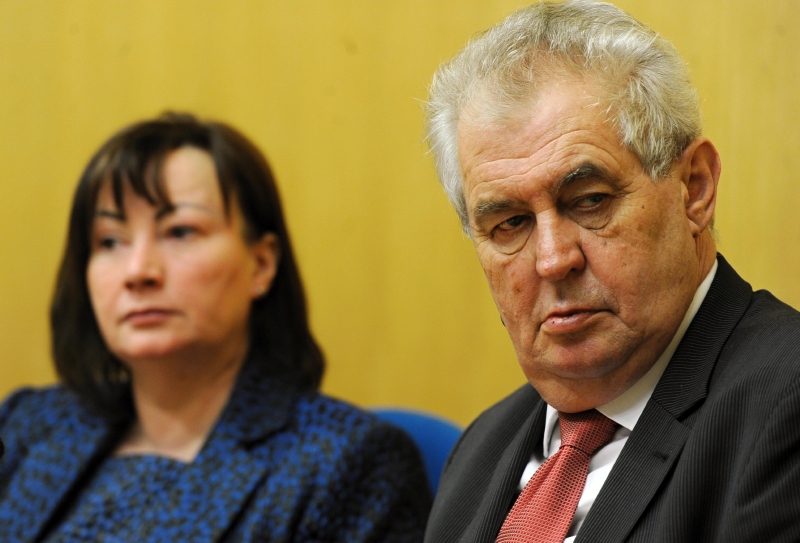 Prezident Miloš Zeman s manželkou.