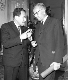 Vasil Biľak (vlevo) a Gustáv Husák.