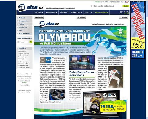 Alza 2010 - typická ukázka parazitování na olympijské symbolice.