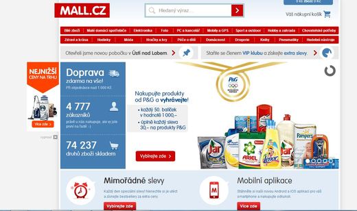 Mall 2014 - zde je použití olympijské symboliky v pořádku - P&G je oficiálním olympijským partnerem.
