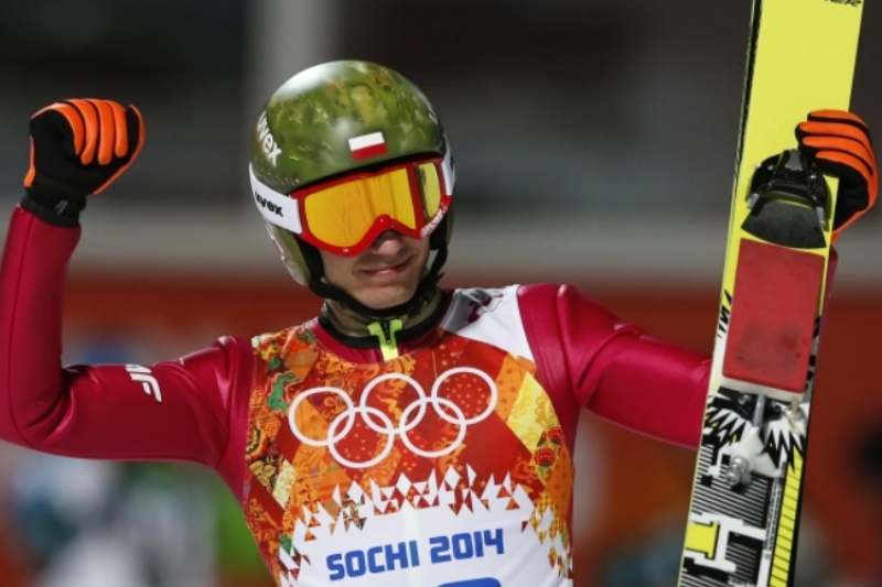 Polský vítěz na středním můstku Kamil Stoch.