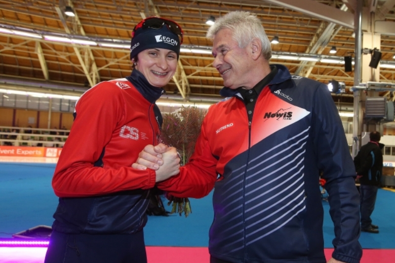Martina Sáblíková s trenérem Petrem Novákem.
