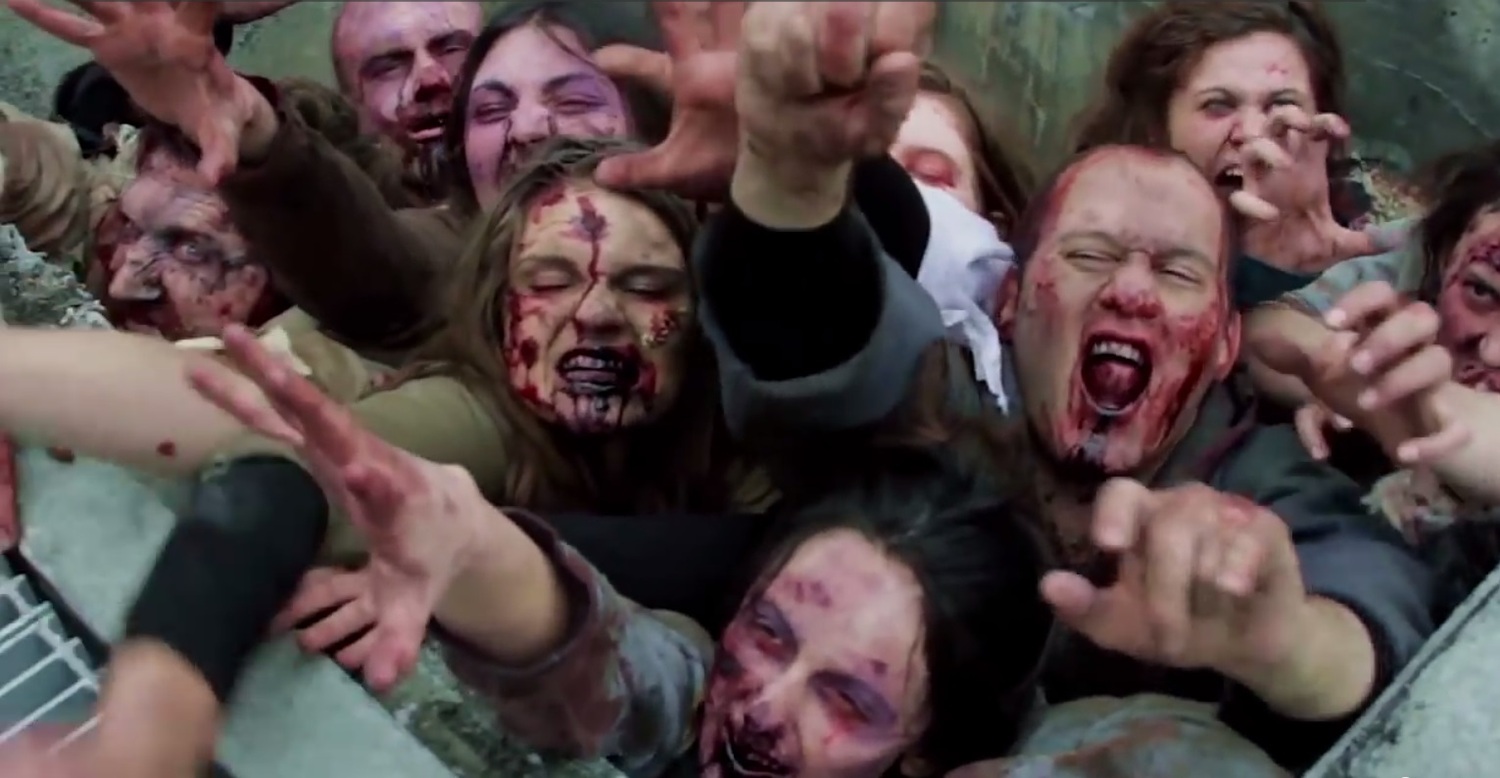 Reklama na seriál Walking Dead.