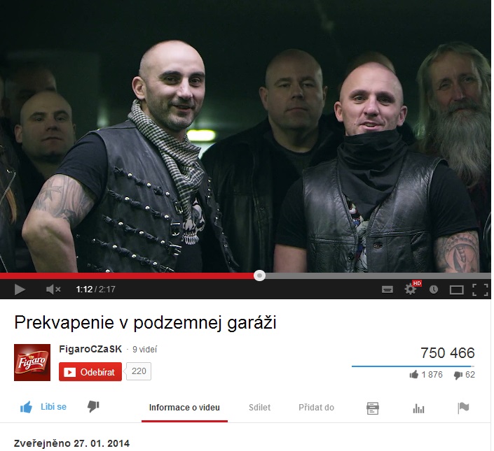 Motorkáři z reklamy na Figaro.