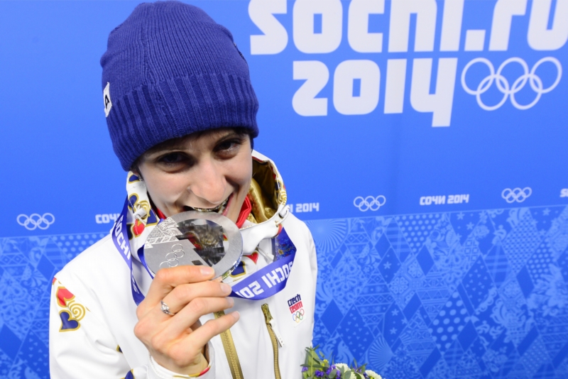 Martina Sáblíková se stříbrem.