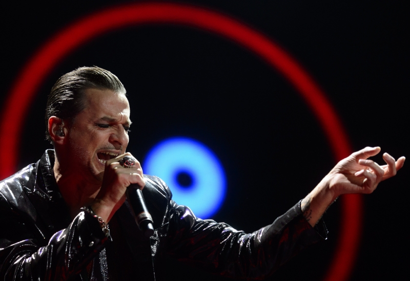 Zpěvák Dave Gahan z britské skupiny Depeche Mode, která vystoupila v Praze. 