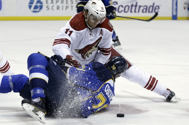 Martin Hanzal (v bílém dresu).