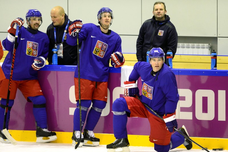 Elitní útočné komando. Zleva Tomáš Plekanec, Roman Červenka a Jaromír Jágr.
