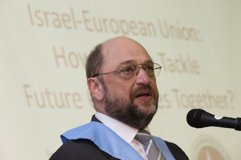 Předseda Evropského parlamentu Martin Schulz pobouřil Izraelce.