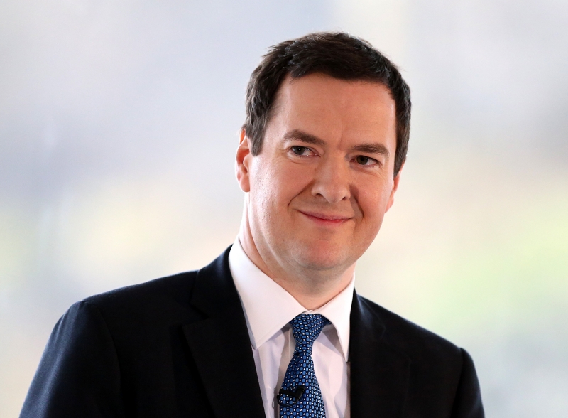 Britský ministr financí George Osborne při projevu v Edinburghu.