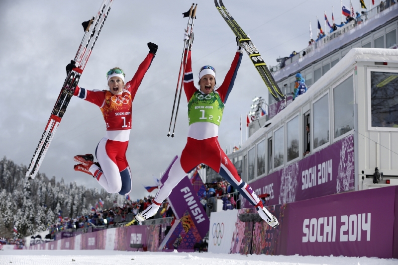 Marit Björgenová (vpravo) s Ingvild Östbergovou.