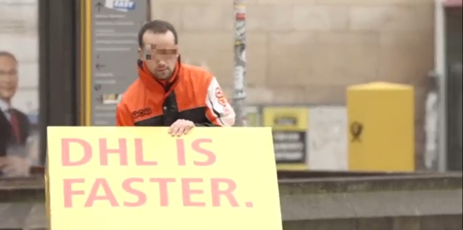 Guerillová kampaň DHL.