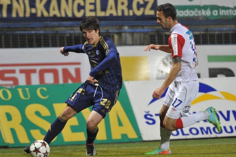 David Houska z Olomouce (vlevo) a Jan Vošahlík ze Slavie.
