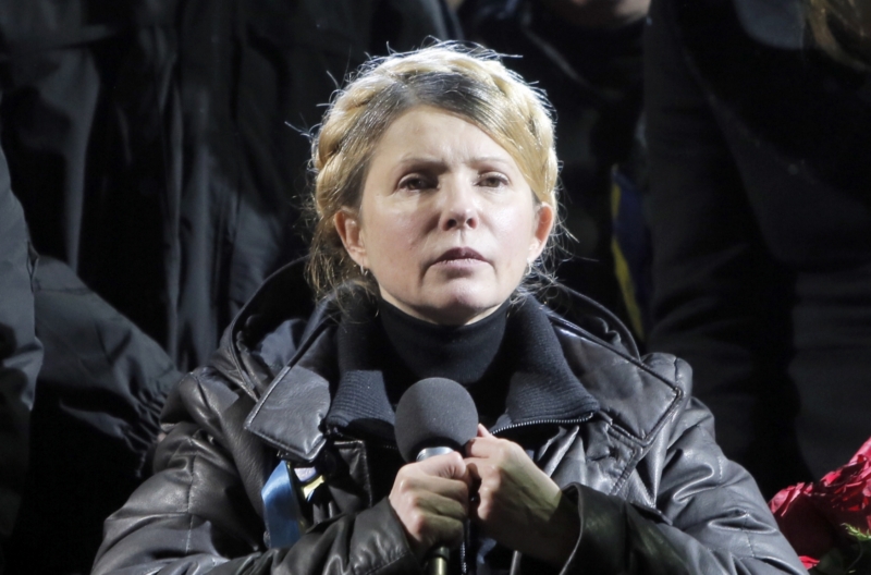Julia Tymošenková na Majdanu. Julia Tymošenková na Majdanu.