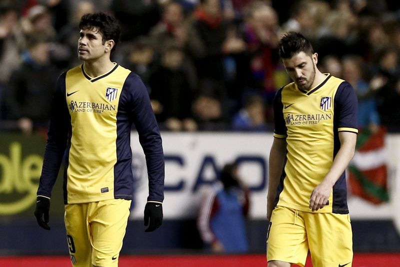 Zklamaní hráči Atlétika Madrid.