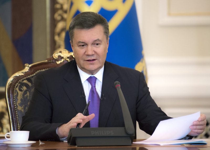 Sesazený ukrajinský prezident Viktor Janukovyč. Sesazený ukrajinský prezident Viktor Janukovyč.