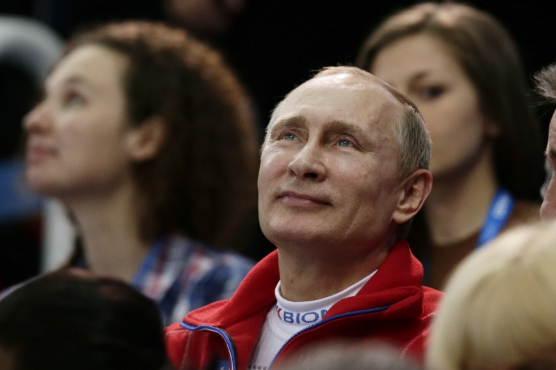 Spokojený ruský vládce Vladimír Putin.