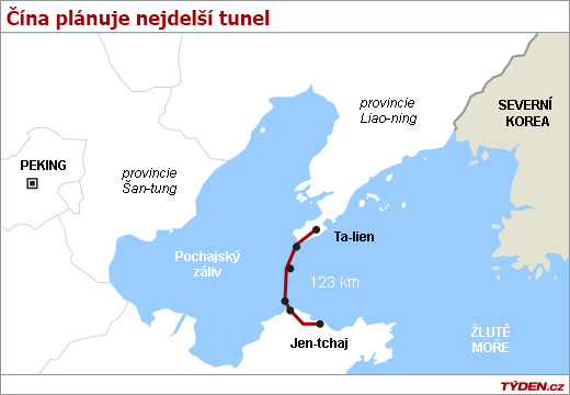 Budoucí nejdelší podvodní tunel světa.