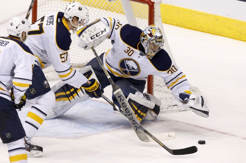 Gólman Buffala Ryan Miller.