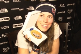 Eva Samková s olympijským zlatem.