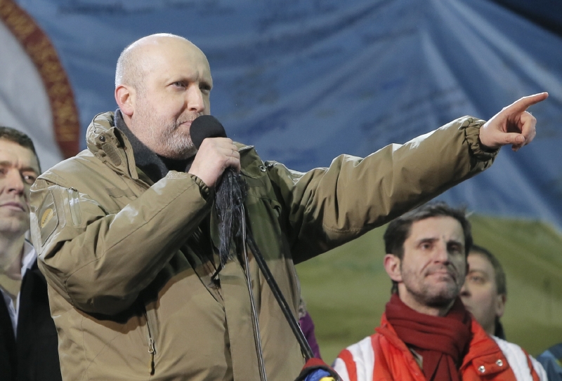 Úřadující ukrajinský prezident Oleksandr Turčynov. Úřadující ukrajinský prezident Oleksandr Turčynov.