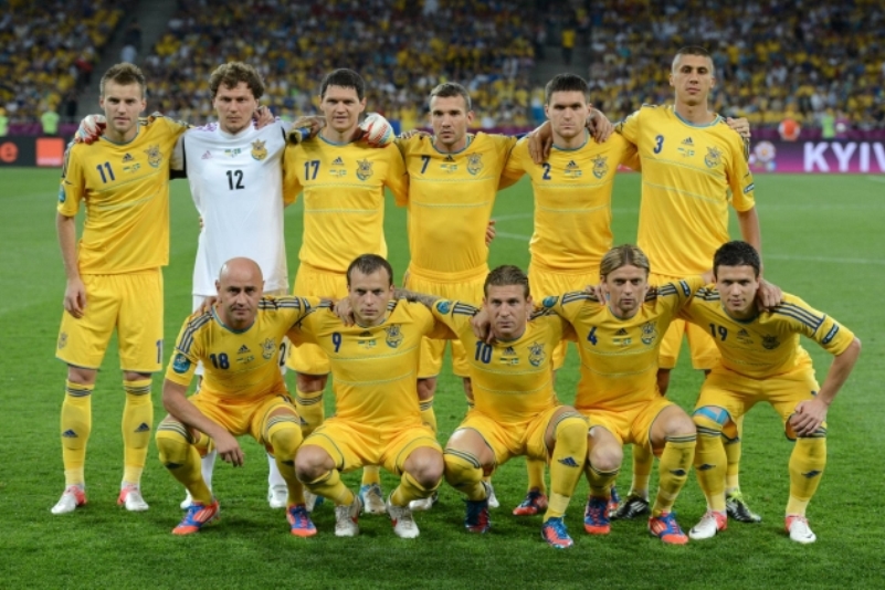 Ukrajinští reprezentanti na Euru 2012.