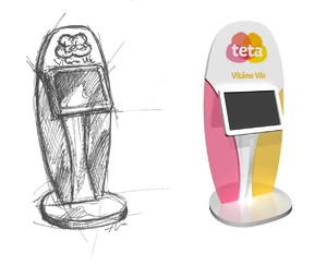 Stojany pro řetězec TETA Drogerie. Zdroj: Moris Design.