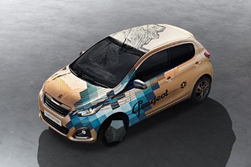 Peugeot 108 se proměnil v unikátní umělecké dílo.