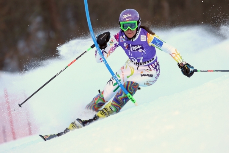 Lyžařka Šárka Strachová.