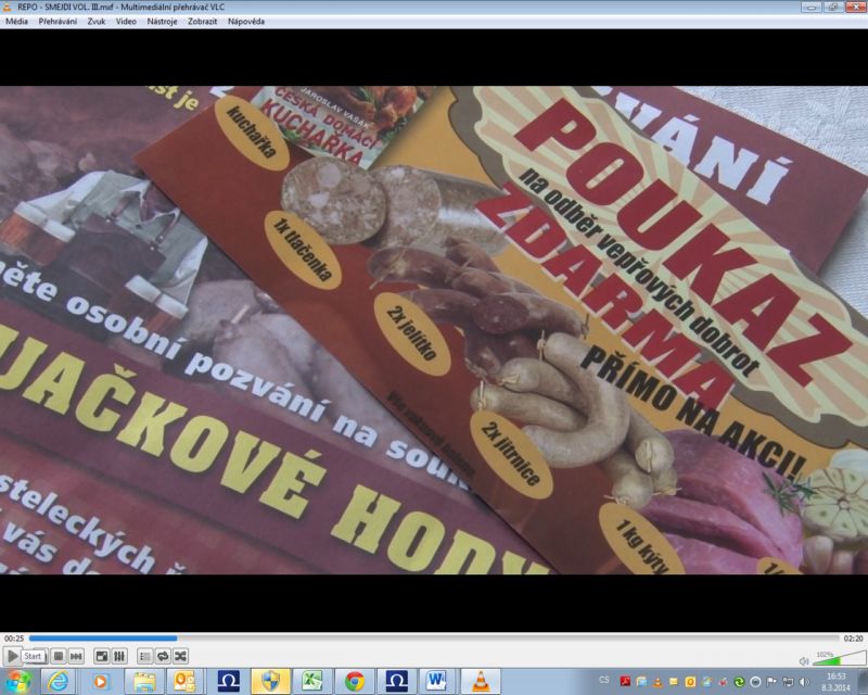 Leták lákající na předváděcí akce.