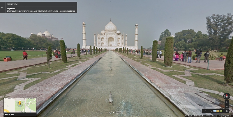 Tádž Mahál je nově v nabídce Street View. 