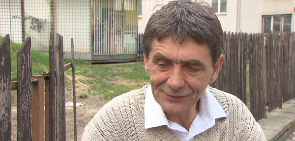 Bezdomovec František Václavek.