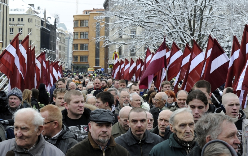 Pochod lotyšských veteránů z jednotek zbraní SS se koná pravidelně 16. března na lotyšský den legionářů. Pochod lotyšských veteránů z jednotek zbraní SS se koná pravidelně 16. března na lotyšský den legionářů.