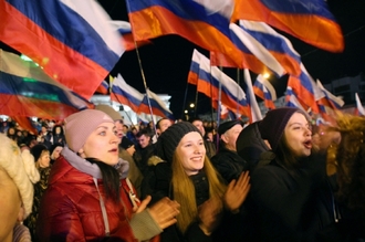 Na Krymu se oslavovalo celou  noc. 