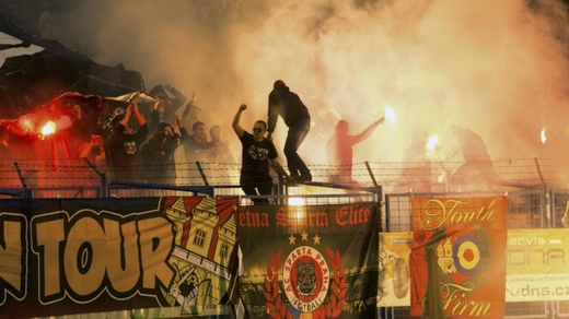 Momentka z tribun.